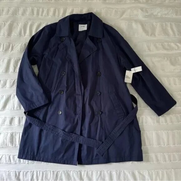 NAVY BLUE RAIN COAT - Picture 1 of 4